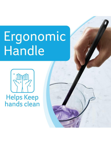 Espátula de Silicona IMPRESA 35.56 cm Negra 2-Pack para Batidora