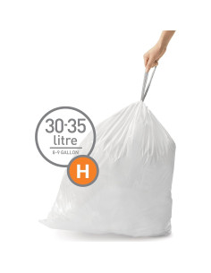 Forros de Basura Ajustados simplehuman 100 Contador 34L Blanco 2