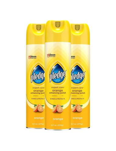 Pledge Spray Mejorador de Pulido para Madera 3x9.7oz Naranja