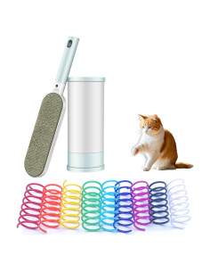 Set 18 Piezas Juguetes Resortes y Cepillo Limpiador Mascotas