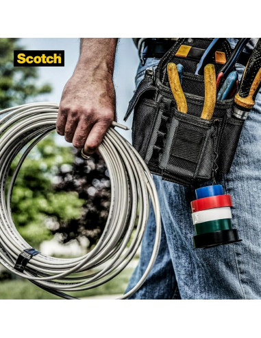 Cinta Eléctrica Profesional 3M Scotch 35, 19 mm x 20 m, Azul