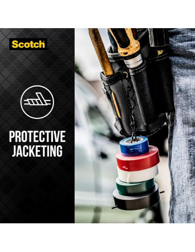 Cinta Eléctrica Profesional 3M Scotch 35, 19 mm x 20 m, Azul