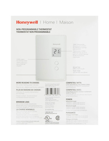 Termostato Digital No Programable Honeywell RLV3120A 240V