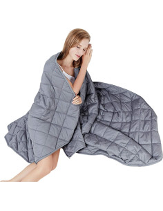 Manta pesada Hypnoser 152x203 cm 9.07 kg Gris transpirable 2