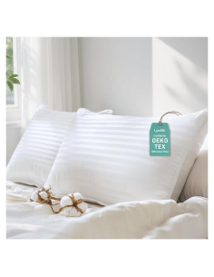 Juego de 2 Almohadas Hipoalergénicas Lyralith King Algodón