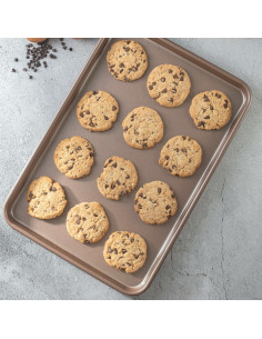 Juego de 2 bandejas para hornear HAPPIELS 38.1x25.4 cm antiadherentes 2