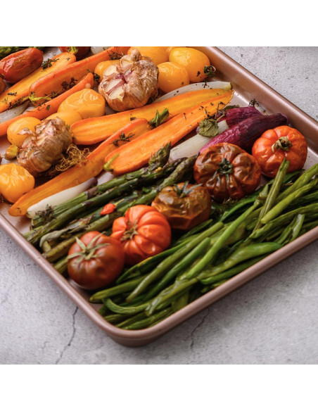 Juego de 2 bandejas para hornear HAPPIELS 38.1x25.4 cm antiadherentes