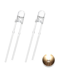 100 LEDs Diodo 3mm Blanco Cálido YUNKE DIANZI Kit Iluminación