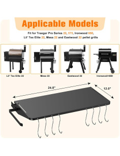 Estante Plegable Traeger BAC362 con Ganchos y Soporte 2