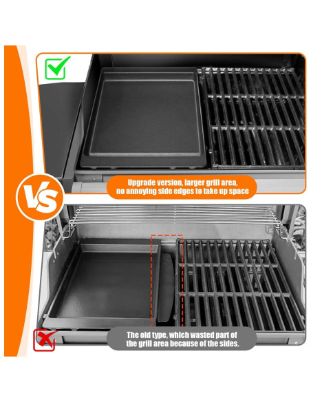 Plancha de Hierro Fundido GRISUN para Parrillas Weber 43.9x30.5cm