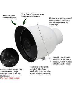 Funda de Silicona Meffort para Nest Cam Outdoor 1ra Gen - 2 Unidades 2