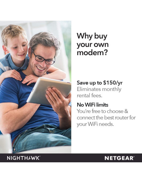 Módem de Cable NETGEAR Nighthawk CM1150V 2000Mbps Voz