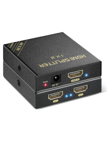 Divisor HDMI 1x2 HBAVLINK 4K 60Hz - Compatible PS5, Apple TV