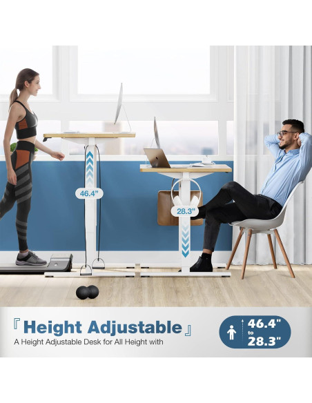 Escritorio de pie eléctrico Sweetcrispy 40x24 cm ajustable