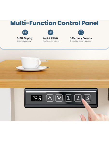 Escritorio de pie eléctrico Sweetcrispy 40x24 cm ajustable
