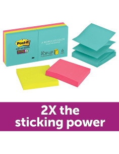 Notas Adhesivas Super Sticky Post-it Supernova Neons, 6 Blocs 90 Hojas 2