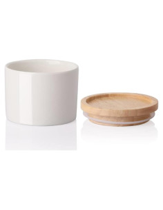 Tarro de Sal Cerámico Sweejar 147 ml Apilable Blanco