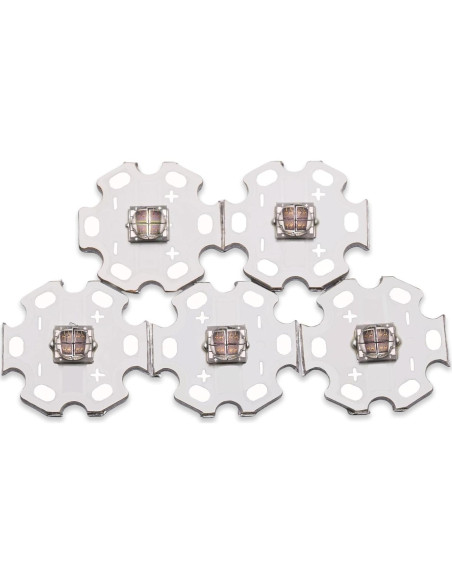 5 Pcs Chip LED IR 5050 SMD 12W 940-945nm con Base PCB 20mm