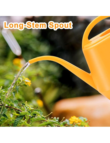 Regadera Fasmov 2L Plástico Amarillo con Pico Largo Ergonómico