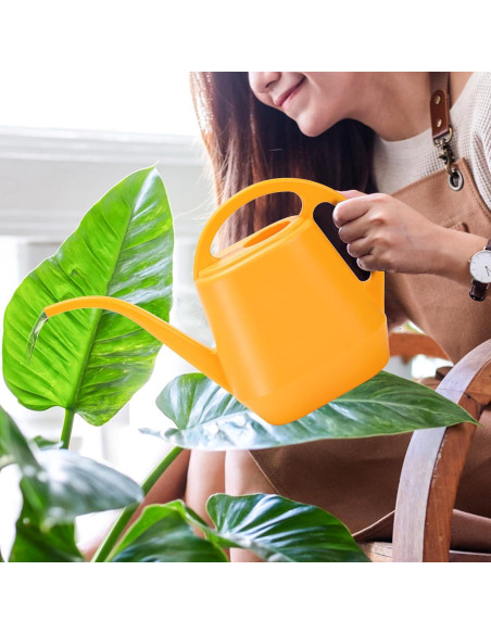 Regadera Fasmov 2L Plástico Amarillo con Pico Largo Ergonómico