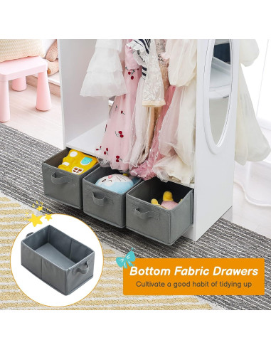 Organizador de Disfraces Karl Home con Espejo y 3 Cajones