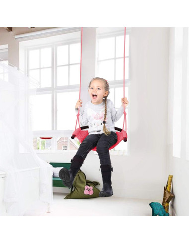 Asiento de columpio JKsmart rosa para niños, 200 kg, ajustable
