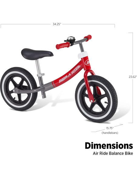 Bicicleta de Equilibrio Air Ride Radio Flyer para Niños 1.5-5 Años