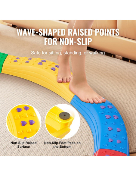 Viga de Equilibrio VEVOR 8 PCS Antideslizante para Niños 3-6 Años