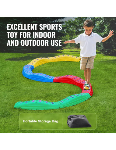 Viga de Equilibrio VEVOR 8 PCS Antideslizante para Niños 3-6 Años