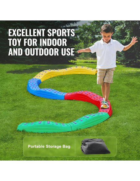 Viga de Equilibrio VEVOR 8 PCS Antideslizante para Niños 3-6 Años