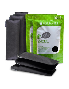 Juego de 2 bolsas deshumidificadoras Ever Bamboo para guitarra