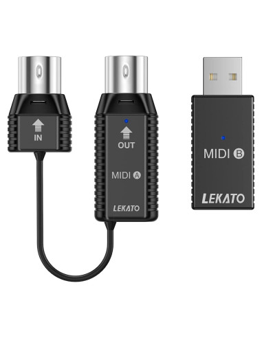 Adaptador MIDI Inalámbrico LEKATO - Ultra Baja Latencia 3ms