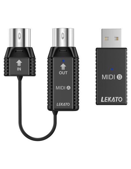 Adaptador MIDI Inalámbrico LEKATO - Ultra Baja Latencia 3ms