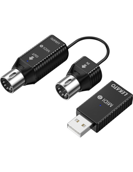 Adaptador MIDI Inalámbrico LEKATO - Ultra Baja Latencia 3ms