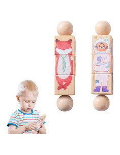 Juguete de Rompecabezas de Madera Promise Babe - Zorro y Tigre