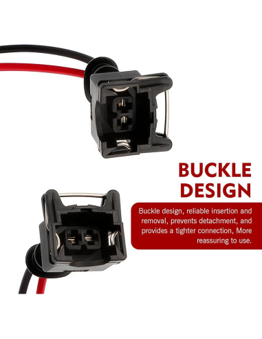 Conectores de Inyector de Combustible Dogary 4 PCS Negro