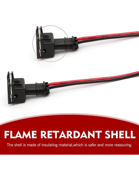 Conectores de Inyector de Combustible Dogary 4 PCS Negro