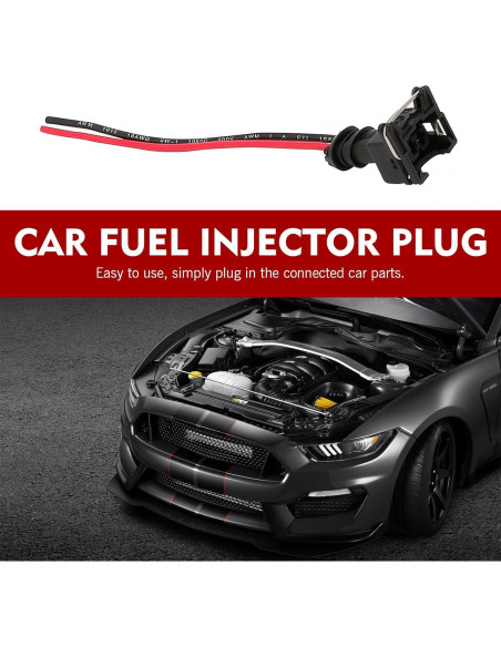 Conectores de Inyector de Combustible Dogary 4 PCS Negro