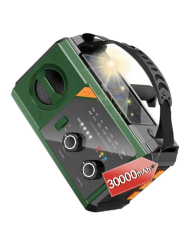 Radio de Emergencia Solar BAYTWA H27 30000mAh con Linterna