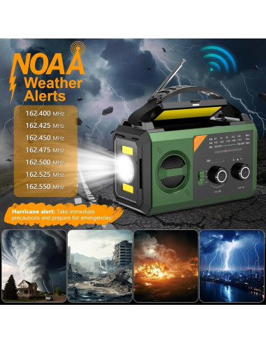 Radio de Emergencia Solar BAYTWA H27 30000mAh con Linterna