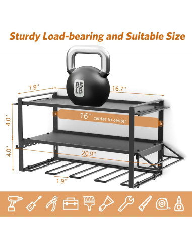 Organizador de Herramientas Eléctricas Satiarep 3 Capas Metal Negro