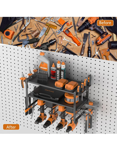 Organizador de Herramientas Eléctricas Satiarep 3 Capas Metal Negro