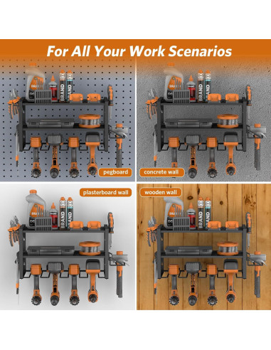 Organizador de Herramientas Eléctricas Satiarep 3 Capas Metal Negro