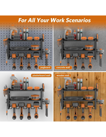 Organizador de Herramientas Eléctricas Satiarep 3 Capas Metal Negro