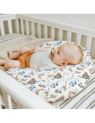 Funda de Almohada de Lactancia Dragón Boho 22x18 cm