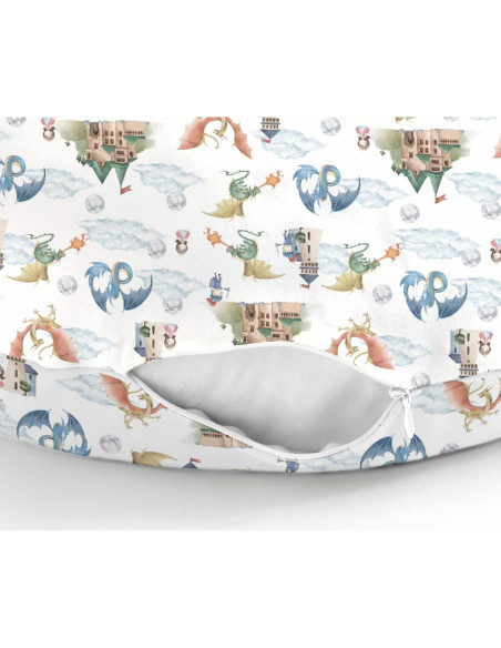 Funda de Almohada de Lactancia Dragón Boho 22x18 cm