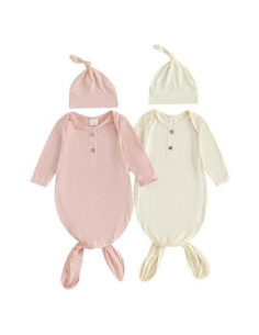 Conjunto Saco Anudado Bebé 0-3 Meses Merqwadd 2 Paquetes