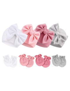 Conjunto de Gorro y Manoplas AQOKKA Bebés 0-6 Meses