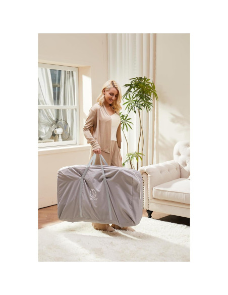 Cuna de lado Nezmdi BBC001 con colchón ajustable y malla