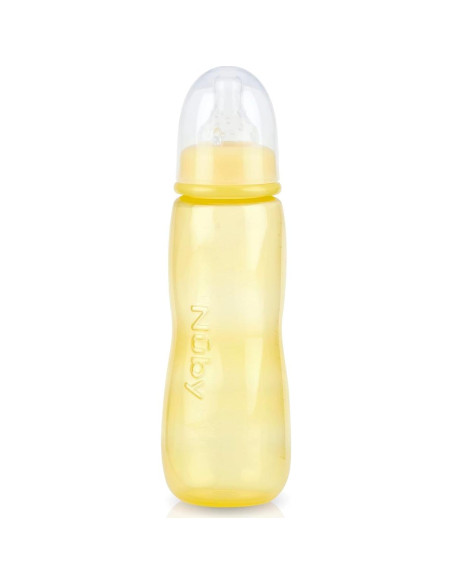 Botella Estándar Nuby 236.6ml con Pezón Flujo Medio 3+ Meses